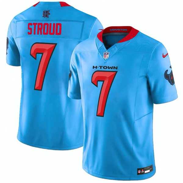 Men & Women & Youth Houston Texans #7 C.J. Stroud Blue 2024 Vapor F.U.S.E. Limited Football Stitched Jersey